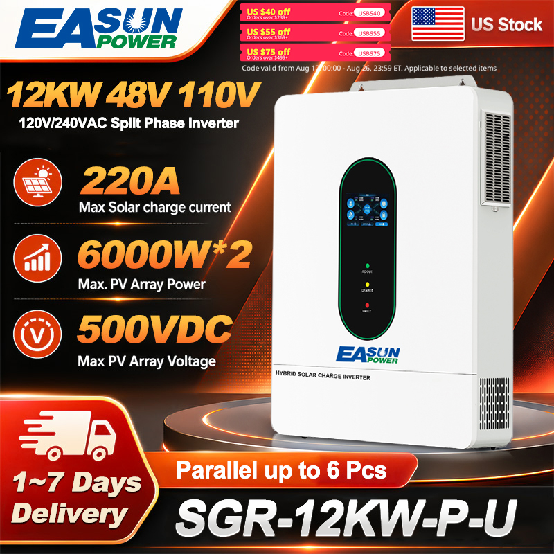 Grid Tie Inverter Limiter 2000W - Inversor Solar EASUN POWER 12KW Bifásico