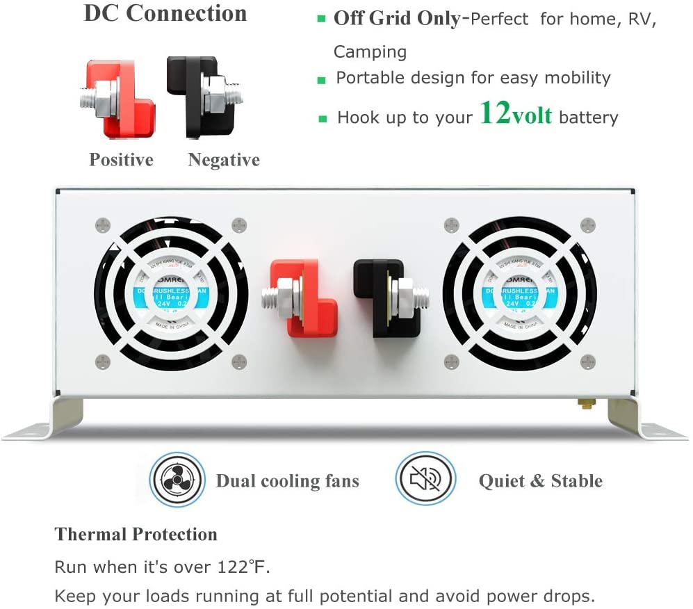 Fora da bateria pura do invers - Inverter Pure Sine Wave 60Hz 120V 3000W avaliação e preço