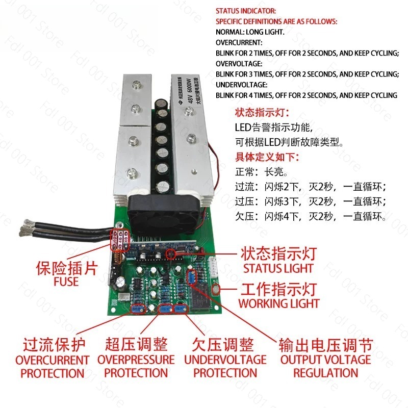 Inversor de Onda Senoidal Pura - Pure Sine Wave Inverter Board 24V 48V avaliação e preço