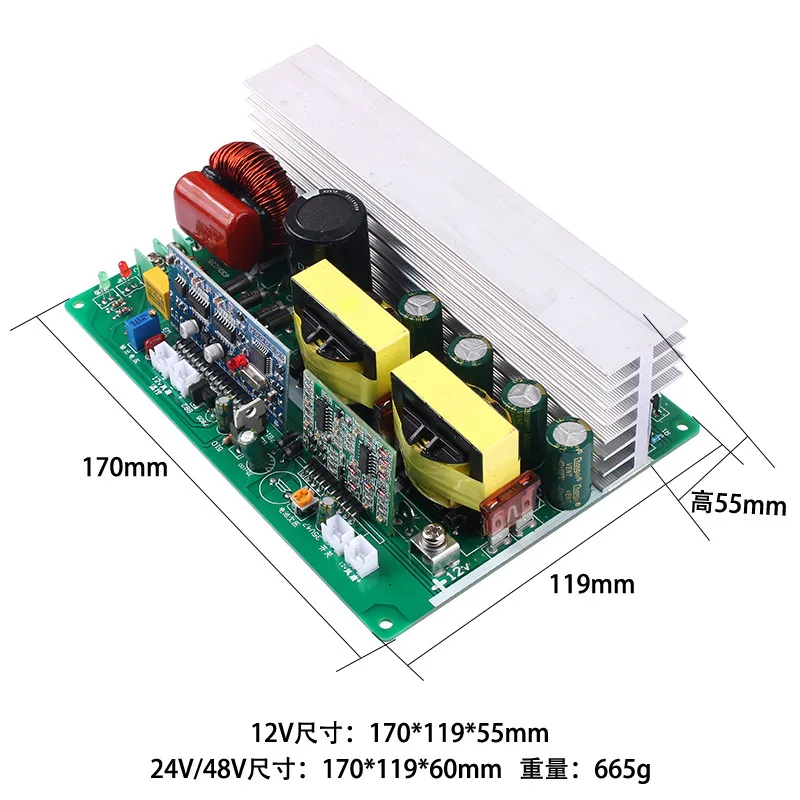 Módulo Inversor de Onda Senoid - Pure Sine Wave Inverter Board 24V 48V avaliação e preço